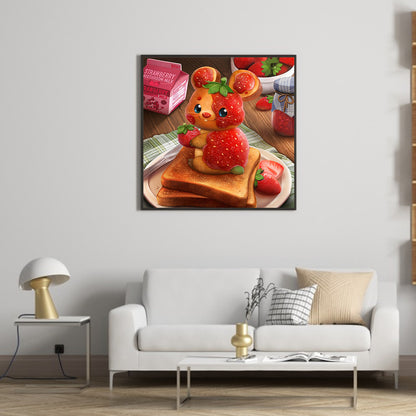 Strawberry Toast - Full Square Drill Diamond Painting 30*30CM