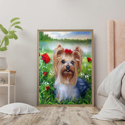 Yorkshire Terrier - Full Round Drill Diamond Painting 30*40CM
