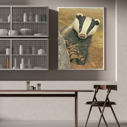 Snow Honey Badger - Full Round Drill Diamond Painting 30*40CM