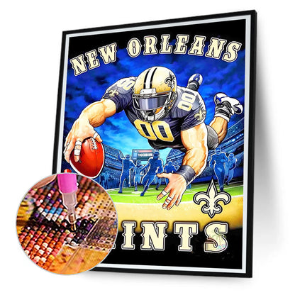 New Orleans Saints Football Team - Full Round Drill Diamond Painting 30*40CM
