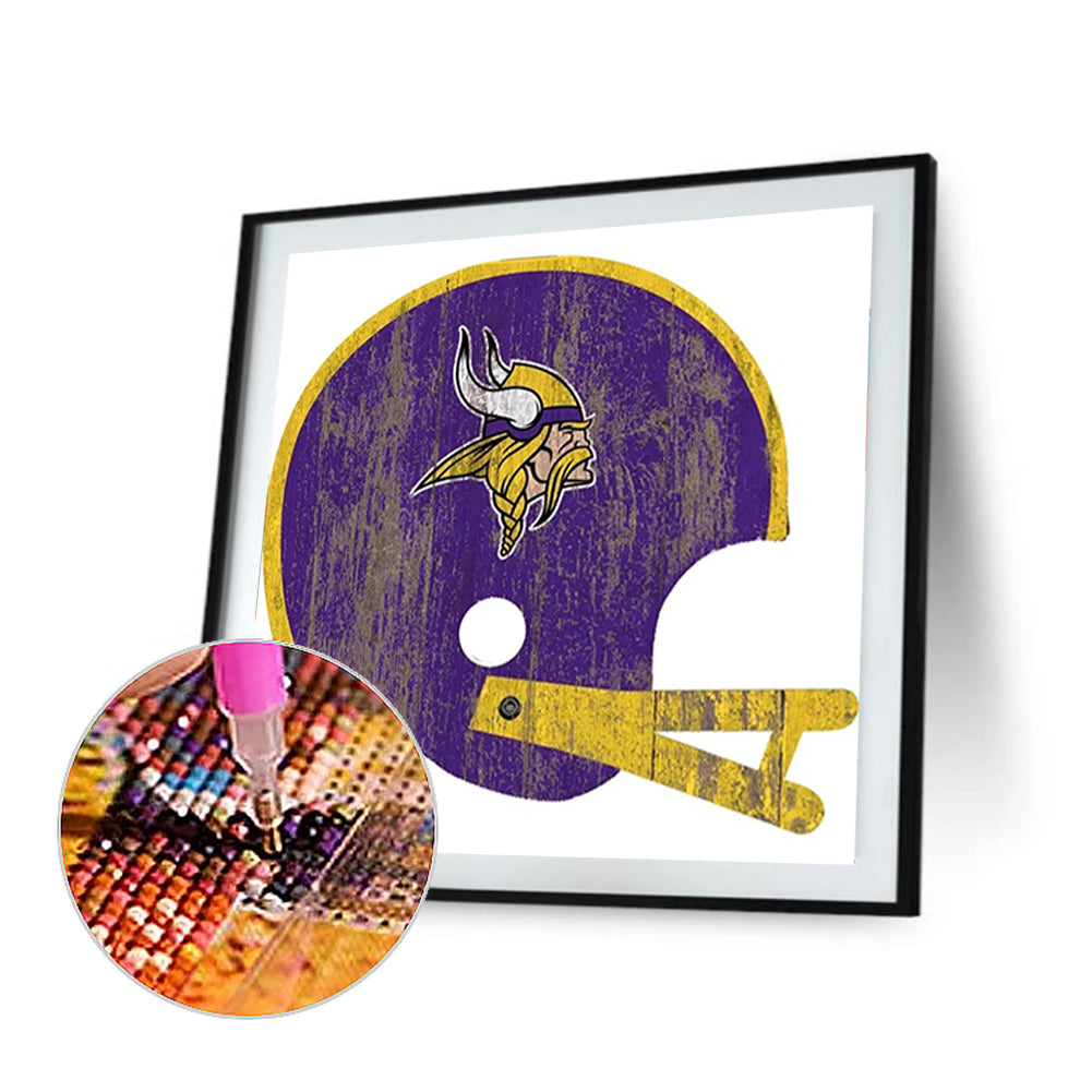 Minnesota Vikings Football Team - Full Round Drill Diamond Painting 30*30CM