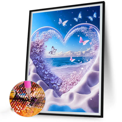 Beach Scenery - Full Round Drill Diamond Painting 30*40CM