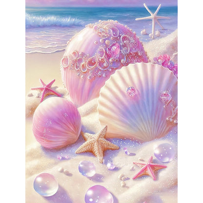 Beach Scenery - Full Round Drill Diamond Painting 30*40CM