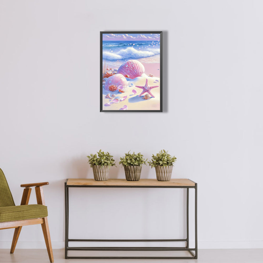 Beach Scenery - Full Round Drill Diamond Painting 30*40CM