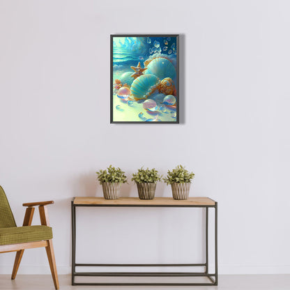 Beach Scenery - Full Round Drill Diamond Painting 30*40CM