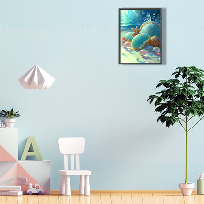 Beach Scenery - Full Round Drill Diamond Painting 30*40CM