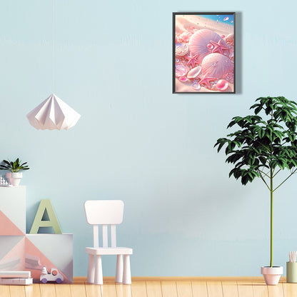 Beach Scenery - Full Round Drill Diamond Painting 30*40CM