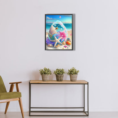 Beach Scenery - Full Round Drill Diamond Painting 30*40CM