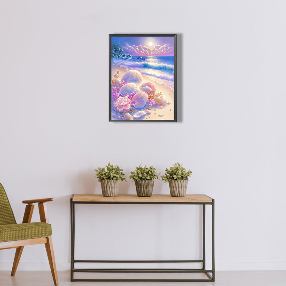 Beach Scenery - Full Round Drill Diamond Painting 30*40CM