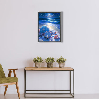 Beach Scenery - Full Round Drill Diamond Painting 30*40CM