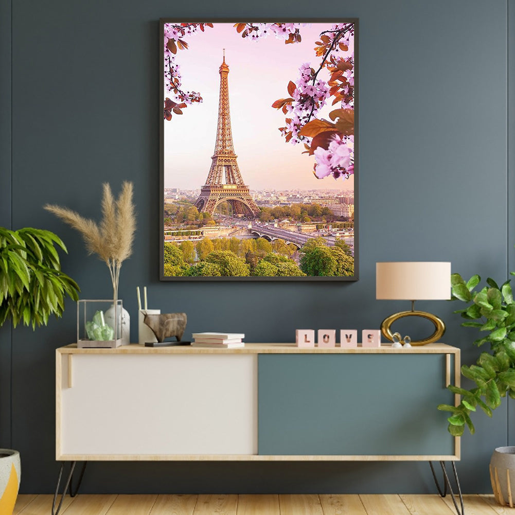 Eiffel Tower - Full Round Drill Diamond Painting 30*40CM
