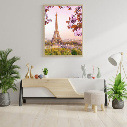 Eiffel Tower - Full Round Drill Diamond Painting 30*40CM