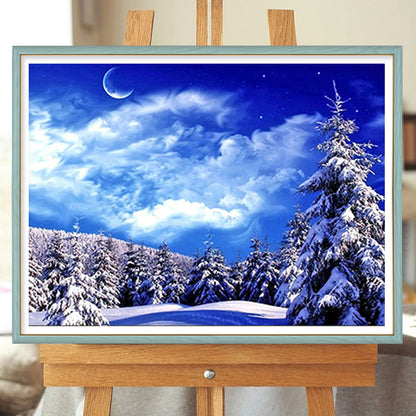 Snow Fir Forest - Full Round Drill Diamond Painting 40*30CM