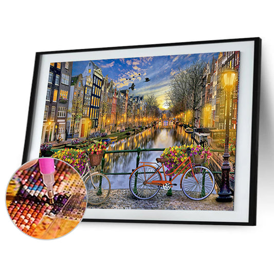 Amsterdam Landscape - Full Round Drill Diamond Painting 40*30CM