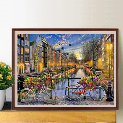 Amsterdam Landscape - Full Round Drill Diamond Painting 40*30CM