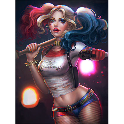 Harley Quinn - Full Round Drill Diamond Painting 30*40CM