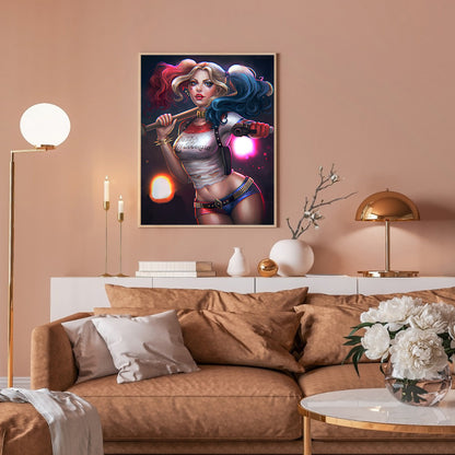 Harley Quinn - Full Round Drill Diamond Painting 30*40CM