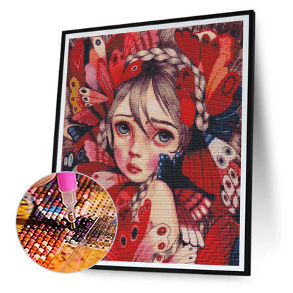 Girl - Full Round Drill Diamond Painting 30*40CM