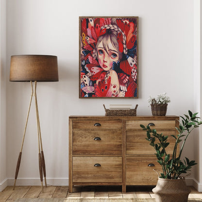 Girl - Full Round Drill Diamond Painting 30*40CM