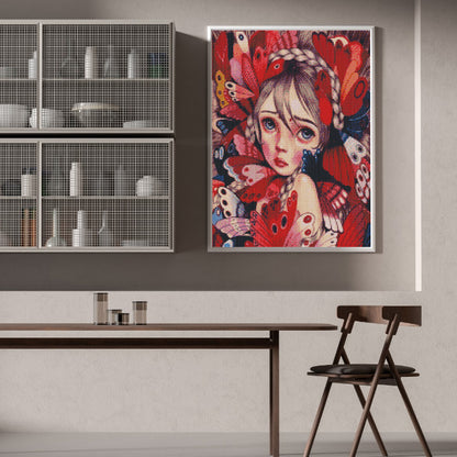 Girl - Full Round Drill Diamond Painting 30*40CM