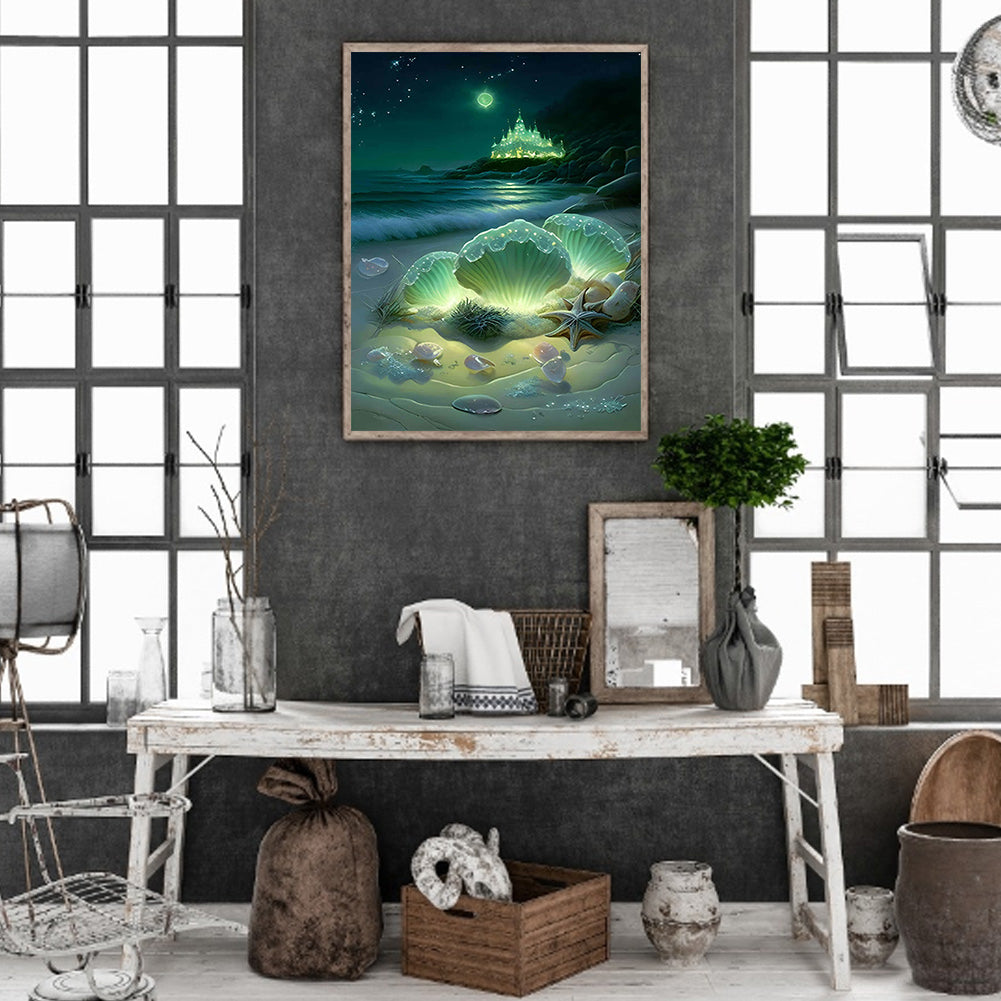 Dream Beach Shells - Full Round Drill Diamond Painting 30*40CM