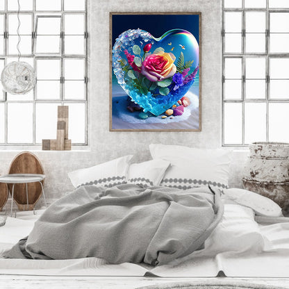 Beach Heart - Full Round Drill Diamond Painting 30*40CM