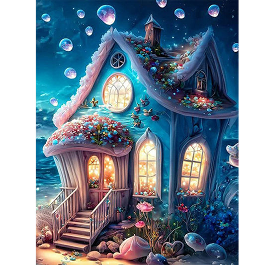 Flower House - Full Round Drill Diamond Painting 30*40CM