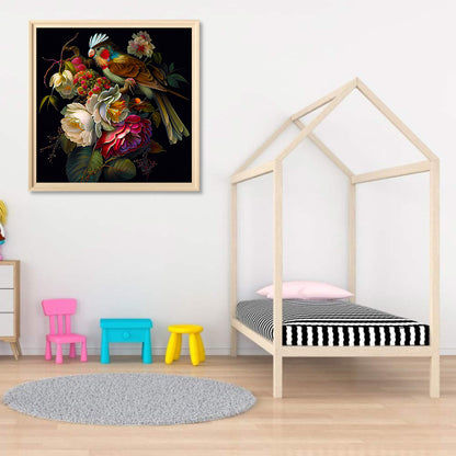 Flower Bush Fish Bird - Full Round Drill Diamond Painting 40*40CM