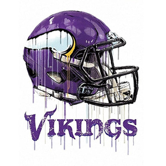 Minnesota Vikings Football Team - Full Round Drill Diamond Painting 40*40CM