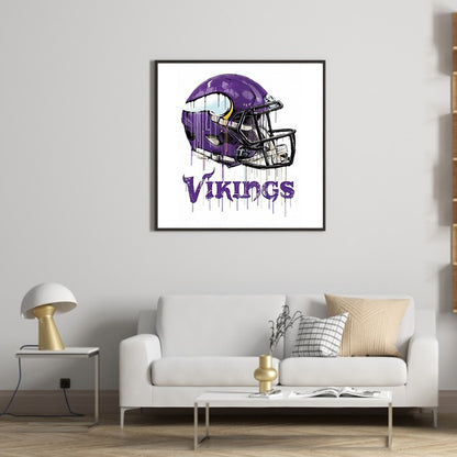 Minnesota Vikings Football Team - Full Round Drill Diamond Painting 40*40CM