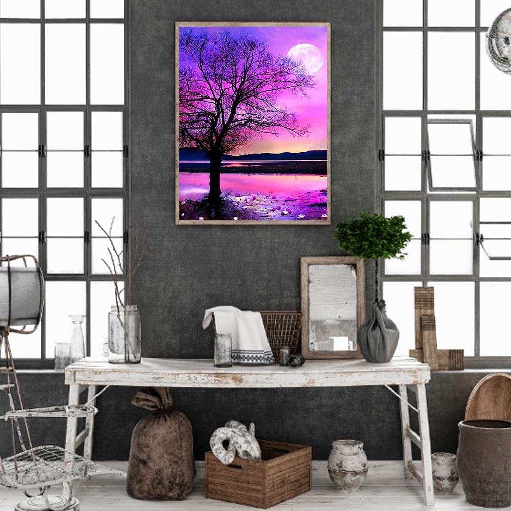 Night View By The River - Full Square Drill Diamond Painting 50*60CM