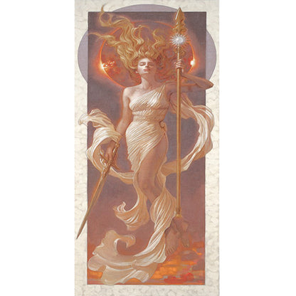 Art Nouveau Female Portrait - Full Round Drill Diamond Painting 40*100CM