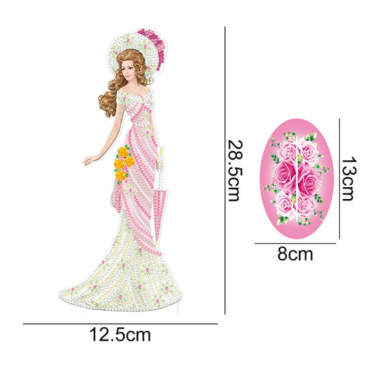 DIY Diamonds Painting Ornaments Handmade Elegant Lady Art Crafts Home Decoration