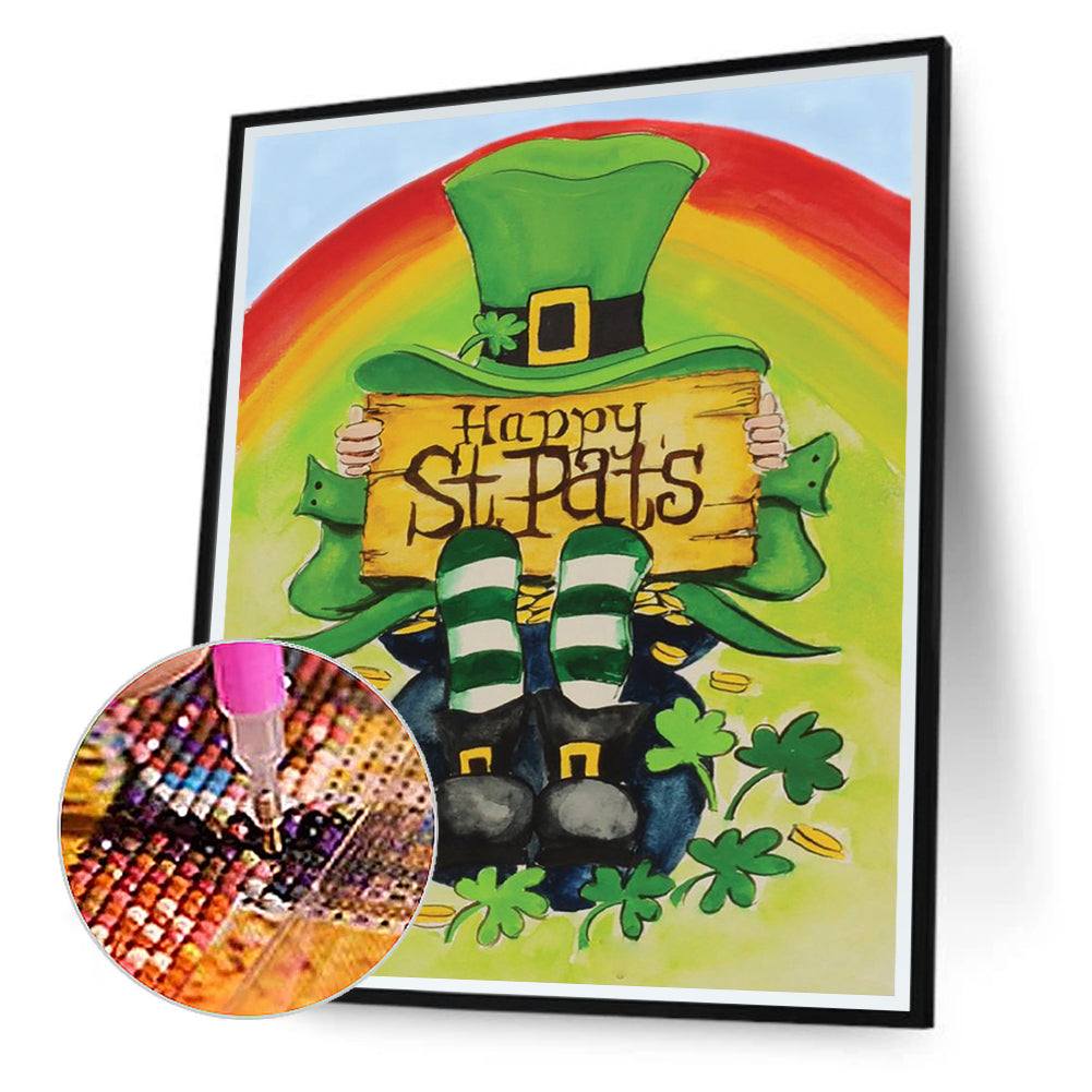 Happy St. Patrick'S Day - Full Round Drill Diamond Painting 30*40CM