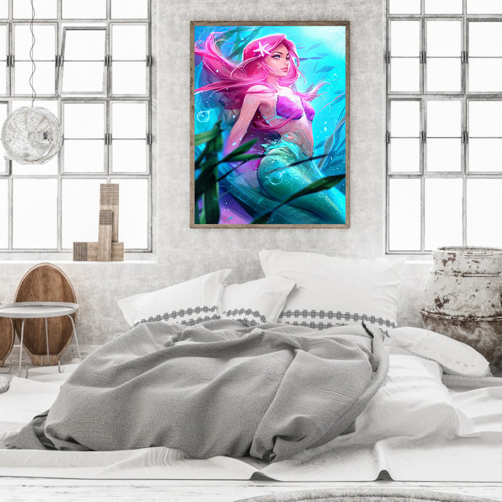 Mermaid - Full Round Drill Diamond Painting 30*40CM