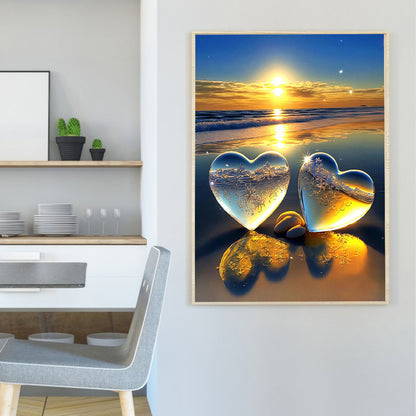 Beach Rainbow Stone - Full Round Drill Diamond Painting 30*40CM