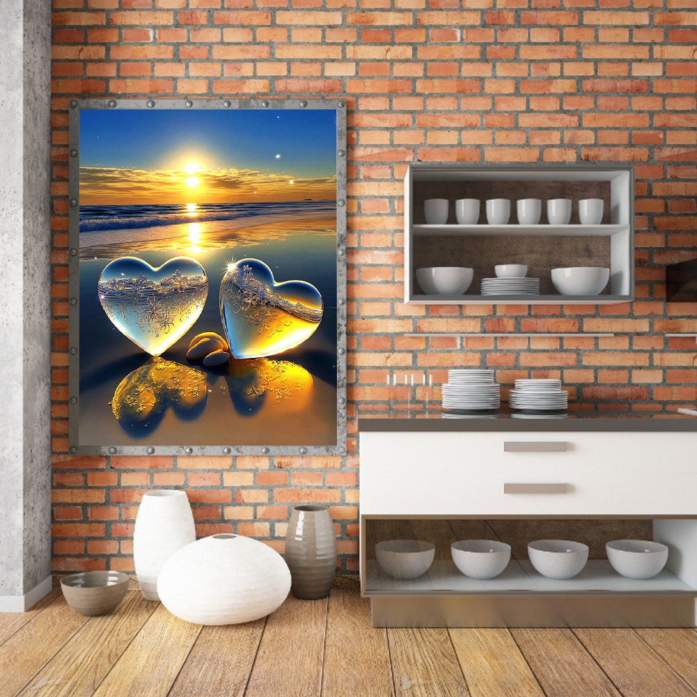 Beach Rainbow Stone - Full Round Drill Diamond Painting 30*40CM