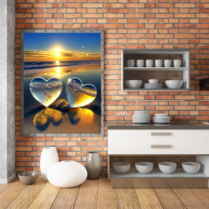 Beach Rainbow Stone - Full Round Drill Diamond Painting 30*40CM