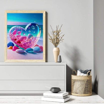 Beach Rainbow Stone - Full Round Drill Diamond Painting 30*40CM