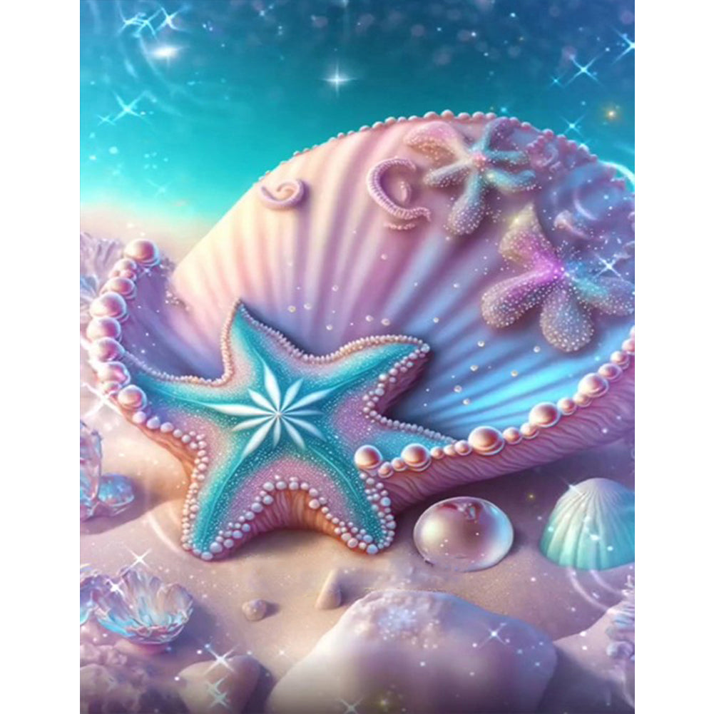 Sea Shell - Full Round Drill Diamond Painting 30*40CM