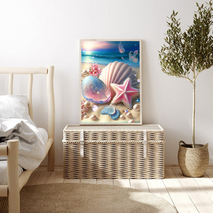 Sea Shell - Full Round Drill Diamond Painting 30*40CM