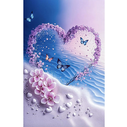 Beach Scenery - Full Round Drill Diamond Painting 40*60CM