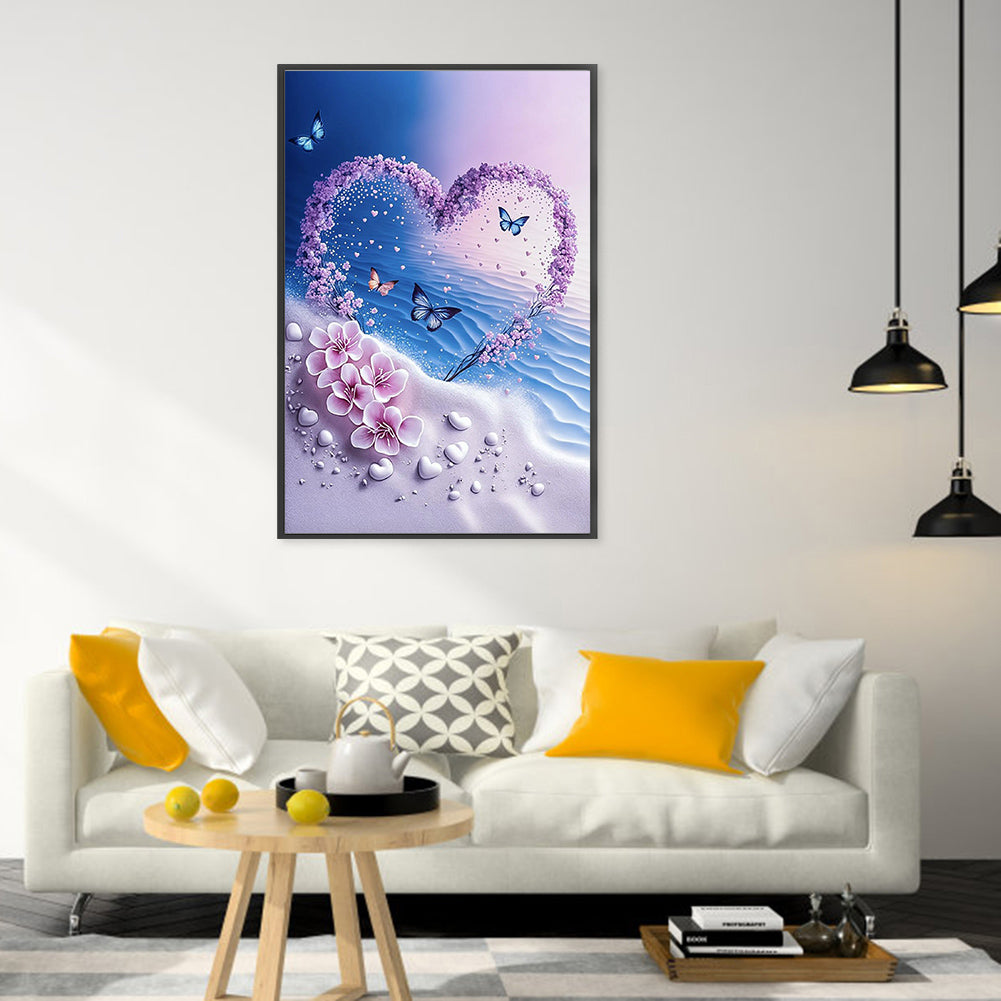 Beach Scenery - Full Round Drill Diamond Painting 40*60CM
