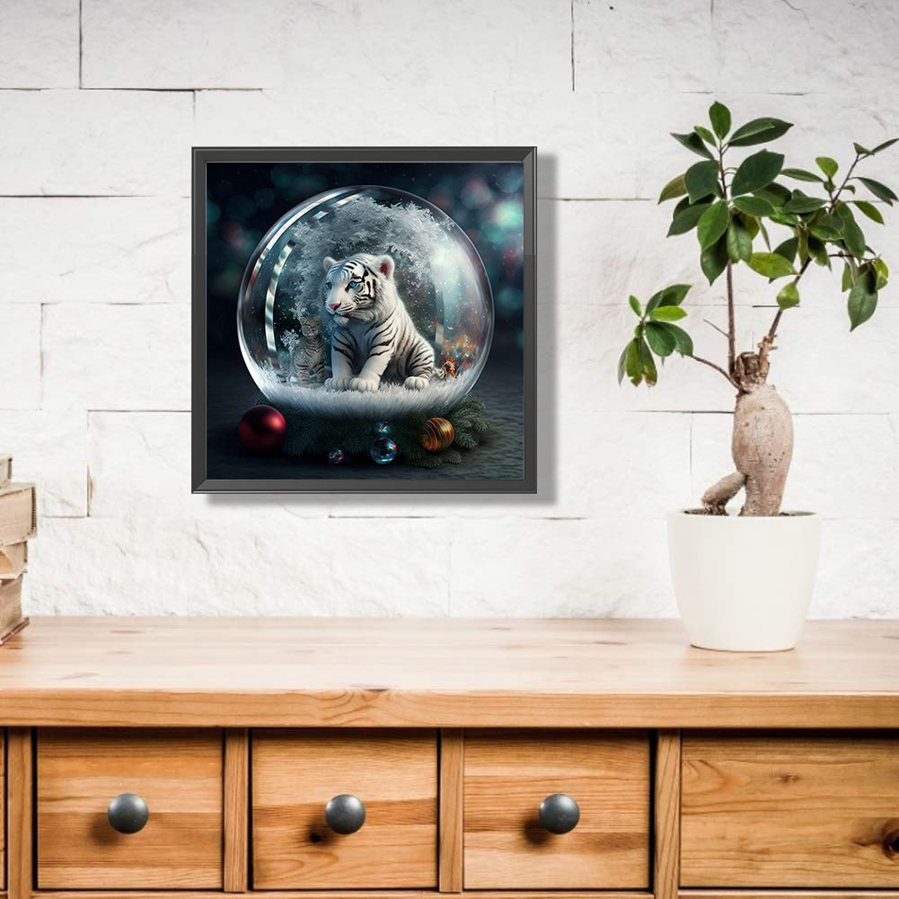 Zodiac Animal In Crystal Ball - Full Round Drill Diamond Painting 30*30CM
