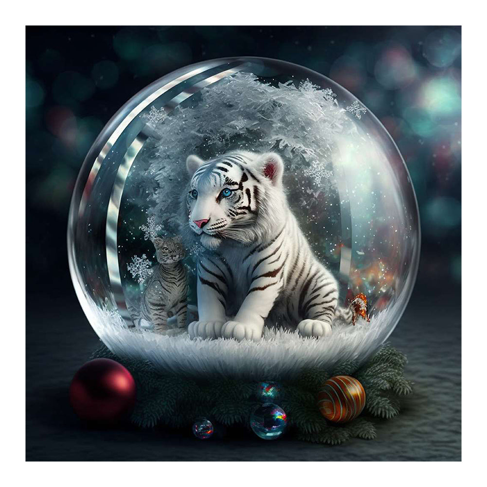 Zodiac Animal In Crystal Ball - Full Round Drill Diamond Painting 30*30CM