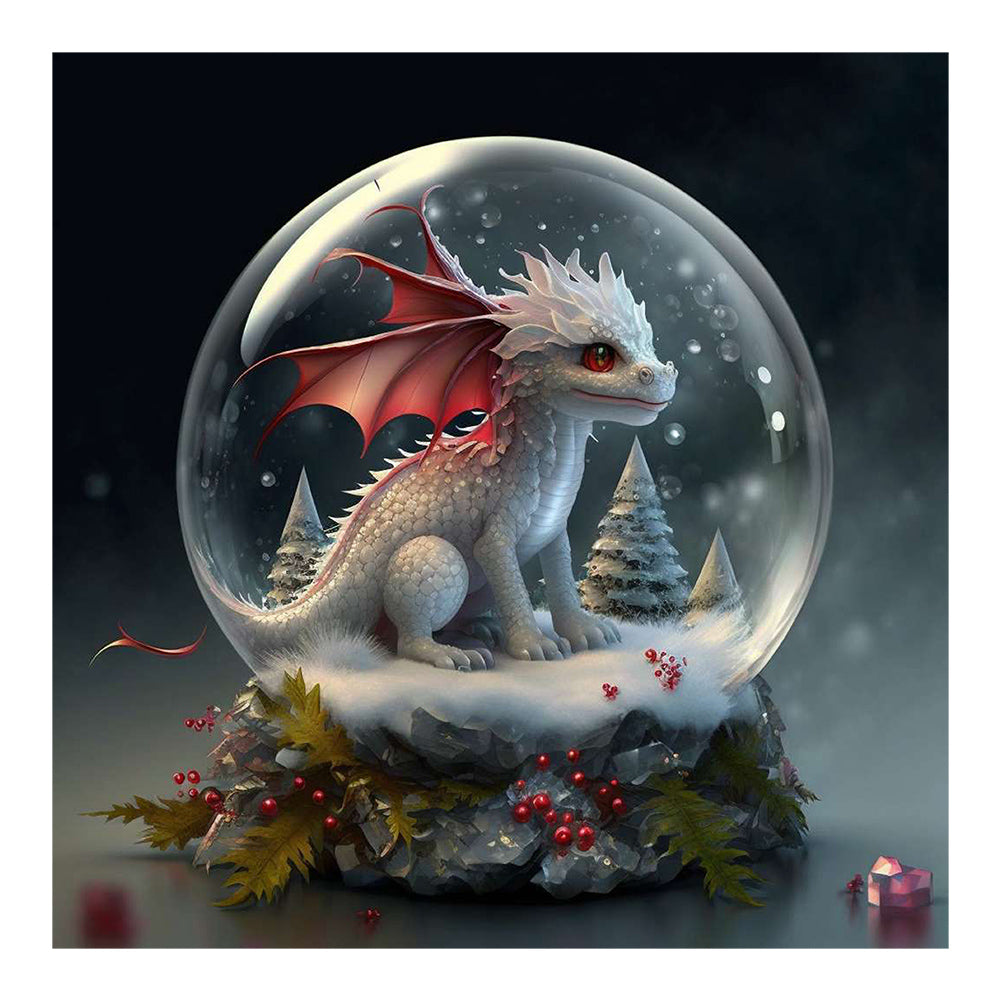 Zodiac Animal In Crystal Ball - Full Round Drill Diamond Painting 30*30CM