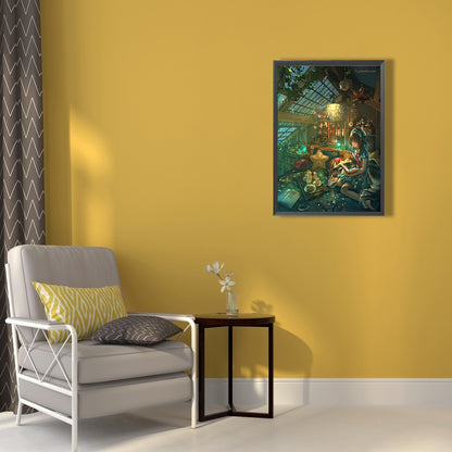 Girl And Wolf - Full Round Drill Diamond Painting 40*50CM