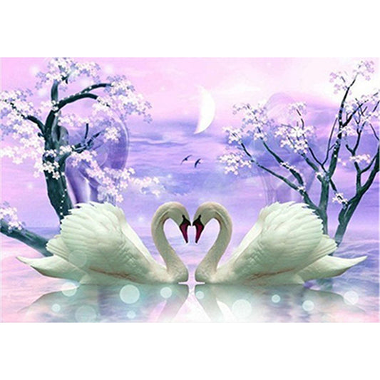 Lake Swan - Full Square Drill Diamond Painting 40*30CM