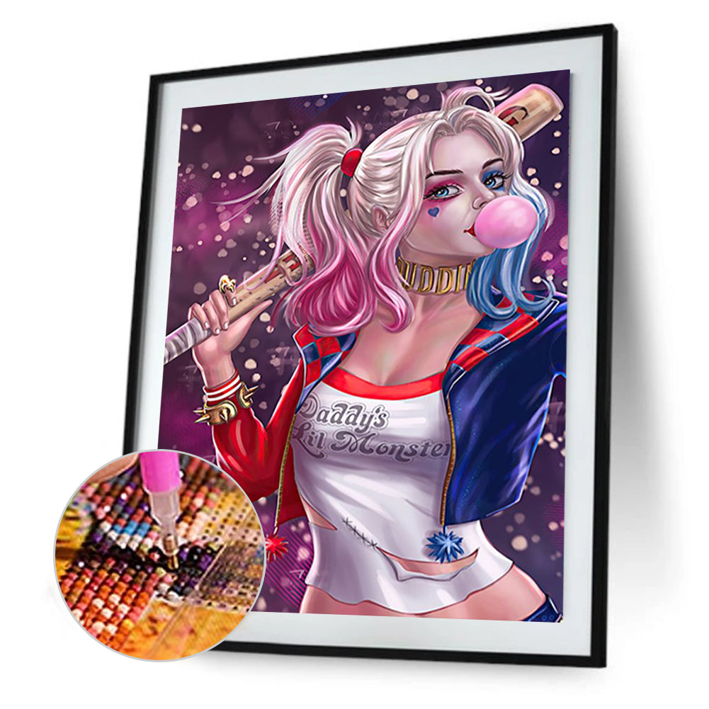 Harley Quinn - Full Round Drill Diamond Painting 30*40CM