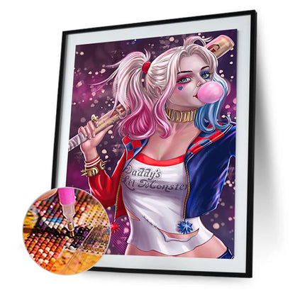 Harley Quinn - Full Round Drill Diamond Painting 30*40CM